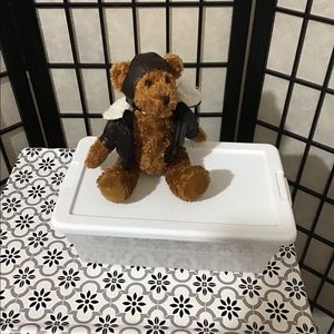 VTG Unipak Aviator Pilot Bear with Vegan Aviator Leather Bomber Jacket & Hat